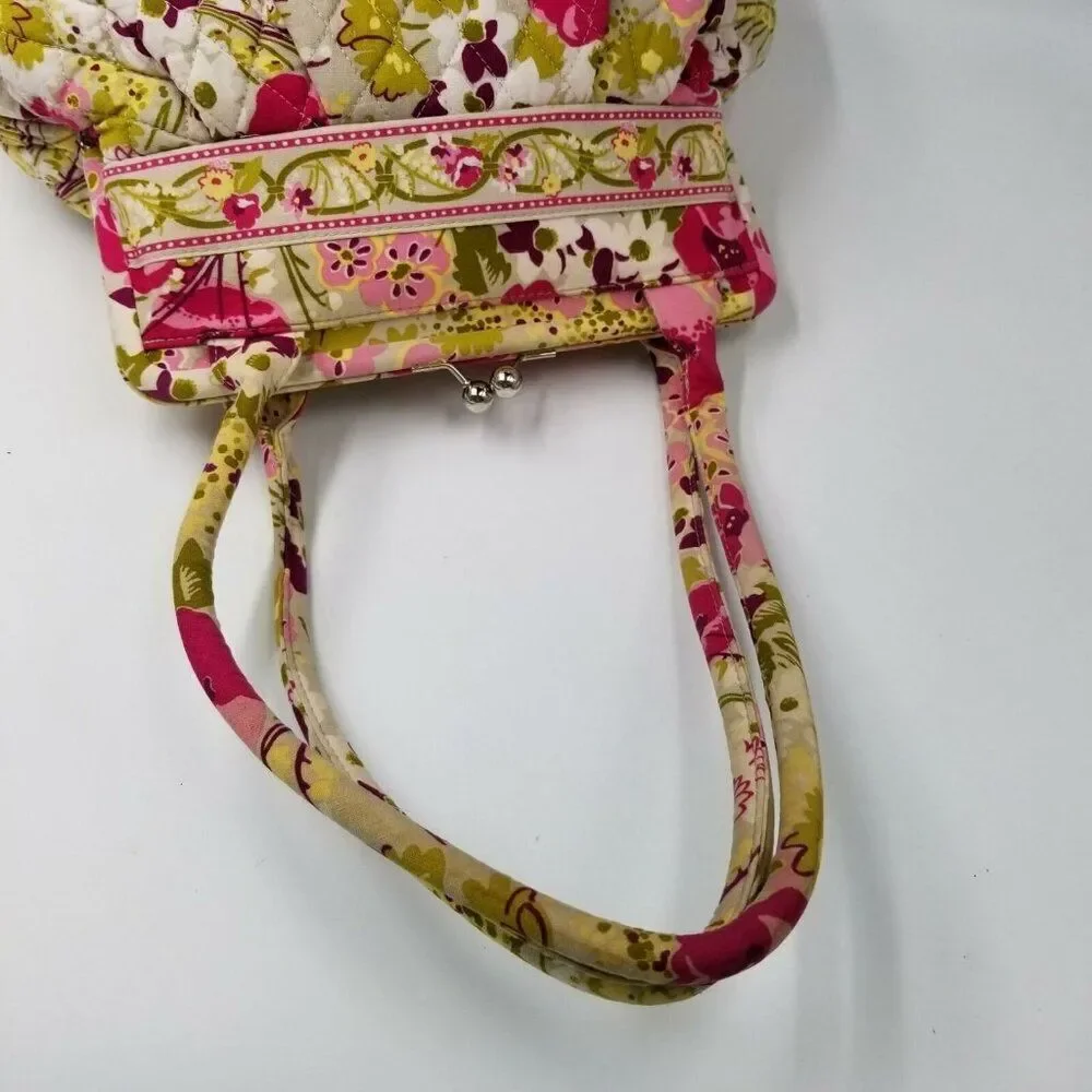 Vera Bradley Womens Pink Shoulder Bag Made Me Blush Alice Kisslock Pocketbook